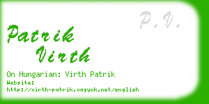 patrik virth business card